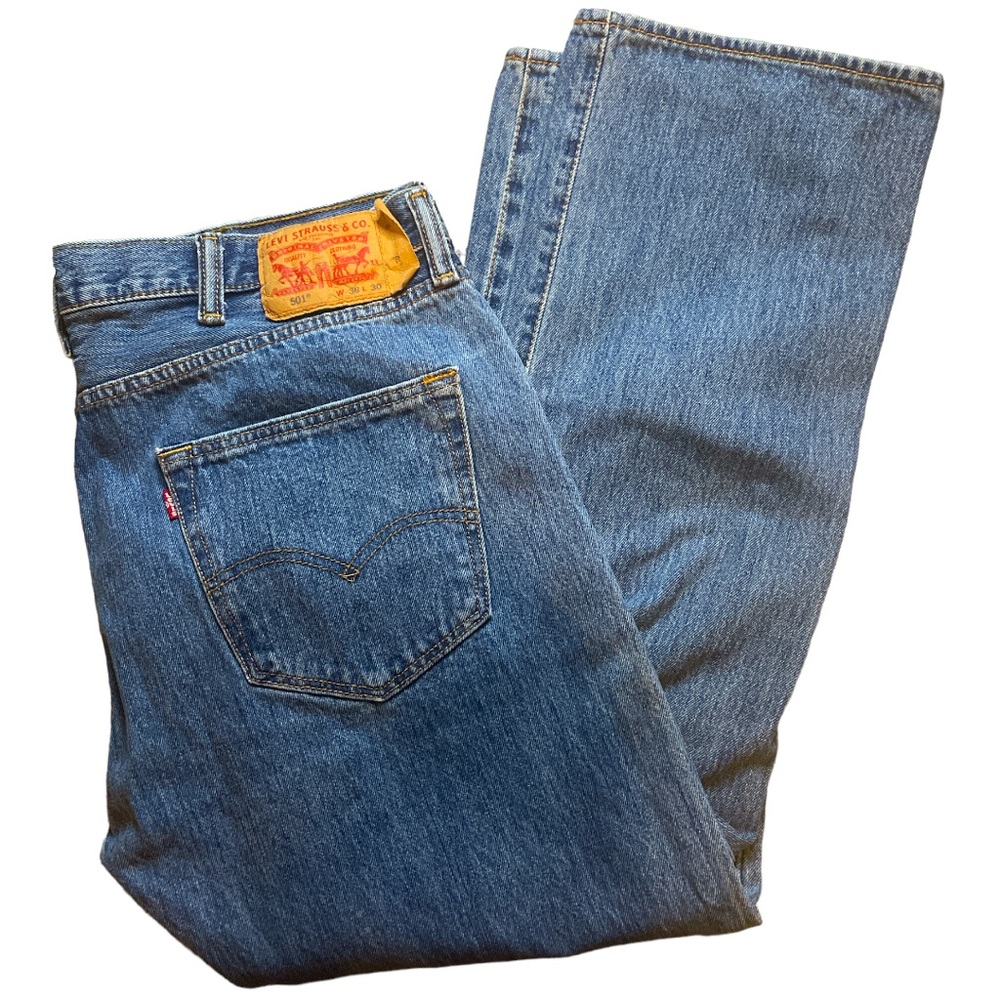 Vintage 80s Levi’s 501 XX Button Fly Blue jeans 38x30 Dark Wash USA Made Rare